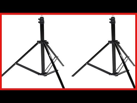 Amazon Basics Aluminum Light Photography Tripod Stand with Case - Pack of 2, 2.8 - 6.7 Feet, Black