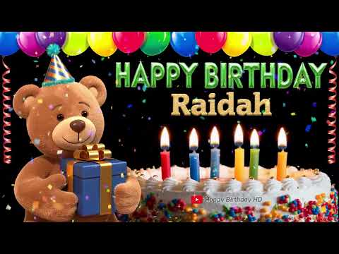 Raidah Happy birthday To You - Happy Birthday song name Raidah 🎁 🎂
