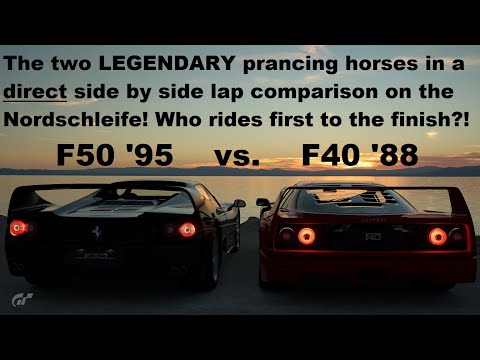 GT 7 Nordschleife comparison: Ferrari F50 vs. Ferrari F40