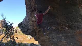 Video thumbnail of Pas de trois, 8a. Rokclands