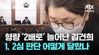 형량 '배로' 늘어난 김건희…1, 2심 판단 어떻게 달랐나 / JTBC 뉴스룸