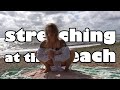 Yoga Stretches At The Beach ENGLISH