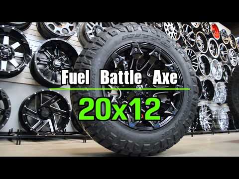 20x12 Fuel Battle Axe w/ 35x12.50R20 Nitto Ridge Grappler
