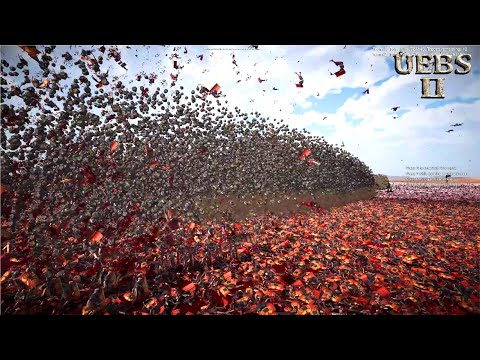 RAINING ROCK!!! 10 CATAPULTS FULLAUTO vs 1,000,000 ROMANS | Ultimate Epic Battle Simulator 2 | UEBS2