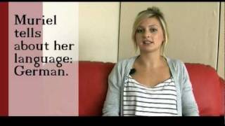 Muriel tells about her language: German (no subs)