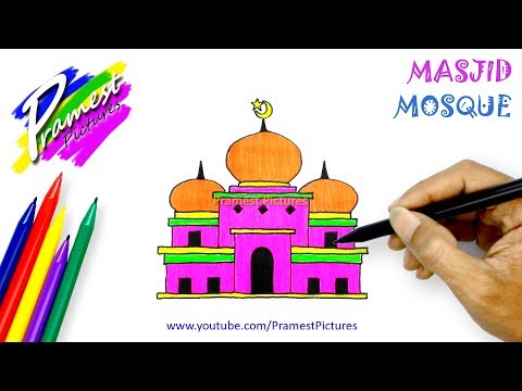 Search Result Youtube Video Mewarnai Bangunan Masjid Menggambar Gambar Anak