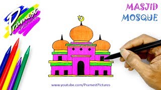 Hmongbuy Net Pantai Menggambar Mewarnai Gambar Masjid Bangunan Anak Video