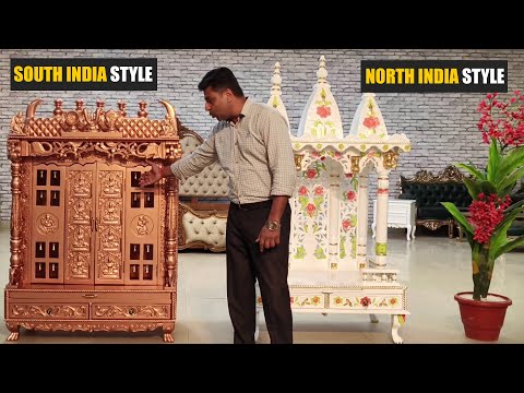YT937 Handmade Wooden Pooja Temple | Mandir Design  Mondir  | Temple For Home | Hindu Temple Video