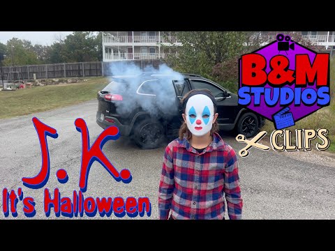 J.K. It’s Halloween ~ (Official Movie Clip) ~ Car Crash Scene | B&M Studios