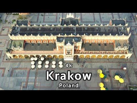 Krakow City, Poland by Drone (4K)