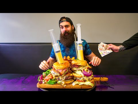 YOU WIN £100 CASH IF YOU FINISH THIS BURGER CHALLENGE QUICK ENOUGH | BeardMeatsFood