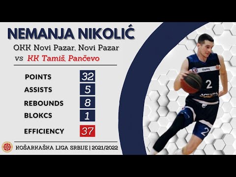 NEMANJA NIKOLIC vs KK Tamiš Pančevo | 32PTS 5ASS 8REB | KLS 2021/2022 SEASON