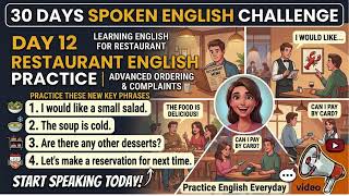 Day 12 – Restaurant English for Beginners Learn English for Ordering Food, asking for the Menu