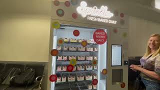 Getting a Vending Machine Sprinkles Cupcake at the Las Vegas Airport