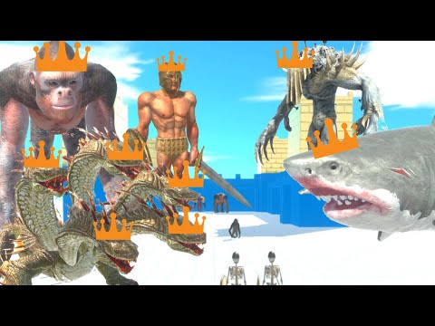 KING GORO + ACHILLES + HYDRA VS KING SCOURGE + MKEGALODON + T REX - ARBS