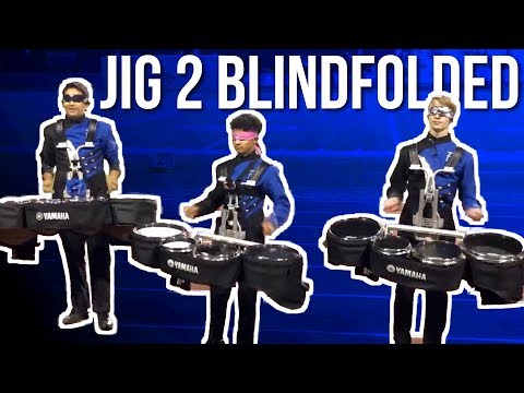 FORT STOCKTON DRUMLINE PLAYS JIG 2 QUAD SOLOS BLINDFOLDED!