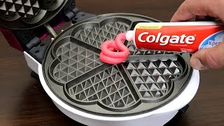 EXPERIMENT: WAFFLE IRON vs TOOTHPASTE