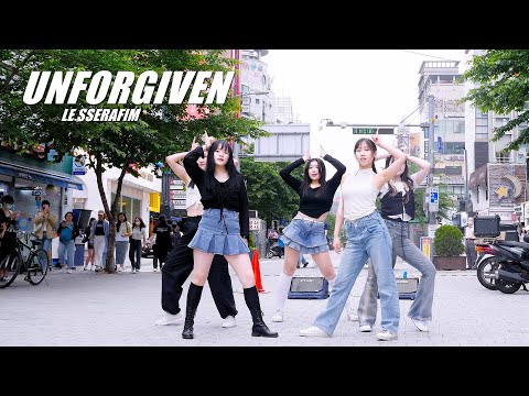 [4K] 아앤지 (ING) - UNFORGIVEN (르세라핌, LE SSERAFIM) 커버 댄스 @ 230521 신촌 버스킹 직캠 By SSoLEE