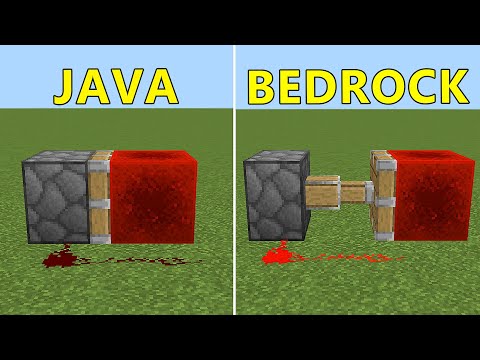 Java vs Bedrock - Difference of Redstone Minecraft