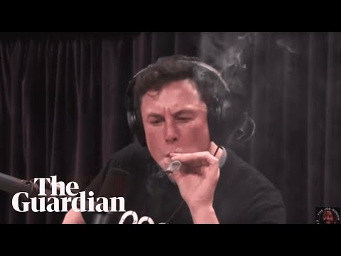 Elon Musk smokes marijuana on live web show