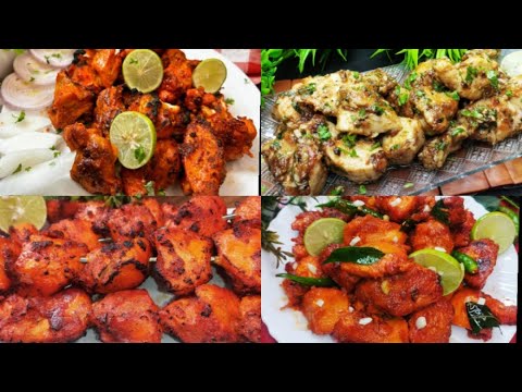 4 Boneless Chicken starters | Tandoori Chicken, chicken tikka, Chicken 65, Garlic butter chicken..