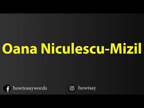How To Pronounce Oana Niculescu Mizil