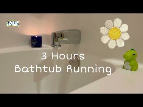 3 Hours Bathtub Running- White Noise- ASMR - Soothing Sounds for Sleep - Candle