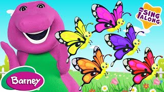 Five Little Butterflies + More Kids Songs &amp; Nursery Rhymes | Barney the Dinosaur | 9 Story Kids