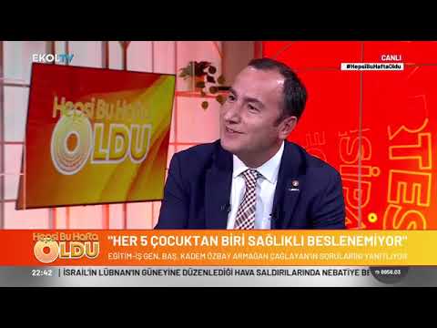 Genel Başkanımız Kadem Özbay, Ekol Tv`de yayınlanan Hepsi Bu Haftada Oldu programında Armağan Çağlayan`ın canlı yayın konuğu oldu. | EĞİTİM İŞ