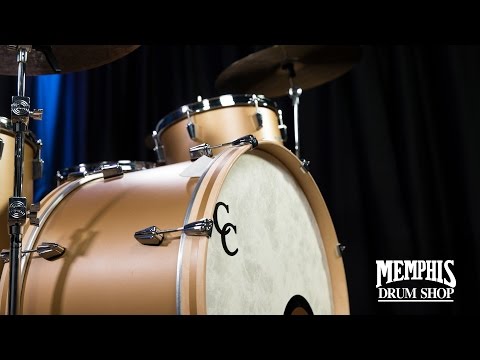 Used C&C Maple Drum Set 24/13/16/18/14 - Satin Bronze