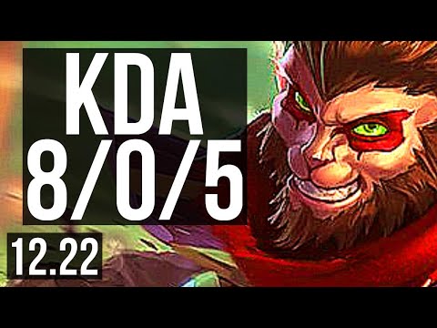 WUKONG vs QIYANA (JNG) | 8/0/5, Legendary | KR Master | 12.22