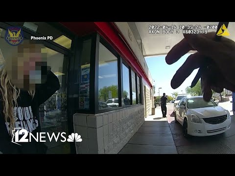 Phoenix PD body cam video shows moment officer shot by suspect at gas station