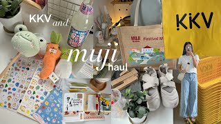 ⭐️muji & kkv stationery haul | my first pocket journal and table cloth
