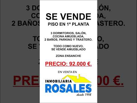 PISO EN VENTA EN BAENA - CÓRDOBA CON PARKING Y AMUEBLADO