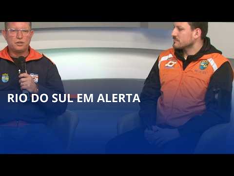 Defesa Civil de Rio do Sul atualiza projeção e prevê nível do Rio Itajaí-Açu em até 7,50 metros