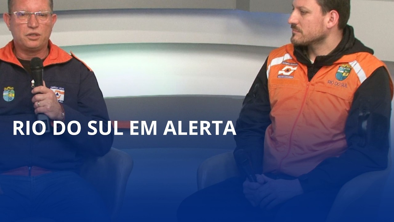 Defesa Civil de Rio do Sul atualiza projeção e prevê nível do Rio Itajaí-Açu em até 7,50 metros