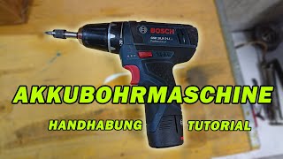 BOHRMASCHINEN TUTORIAL HANDHABUNG | ERKLÄRUNG | SCHRAUBEN | BOHREN | BIT/AUFSATZ USW. | GSR 12V-15