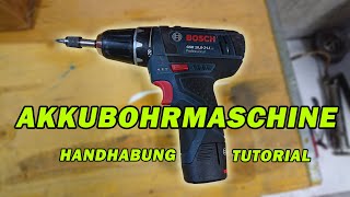 BOHRMASCHINEN TUTORIAL HANDHABUNG | ERKLÄRUNG | SCHRAUBEN  | BOHREN | BIT/AUFSATZ USW. | GSR 12V-15