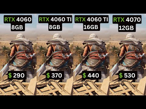 RTX 4060 vs RTX 4060 TI vs RTX 4060 TI 16GB vs RTX 4070