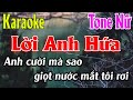 Lời Anh Hứa Karaoke Tone Nữ Karaoke Lâm Organ Beat Mới