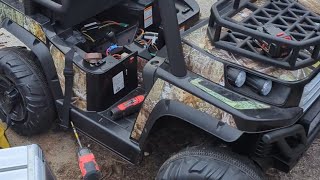 Dynacraft Realtree Kids UTV drill battery conversion