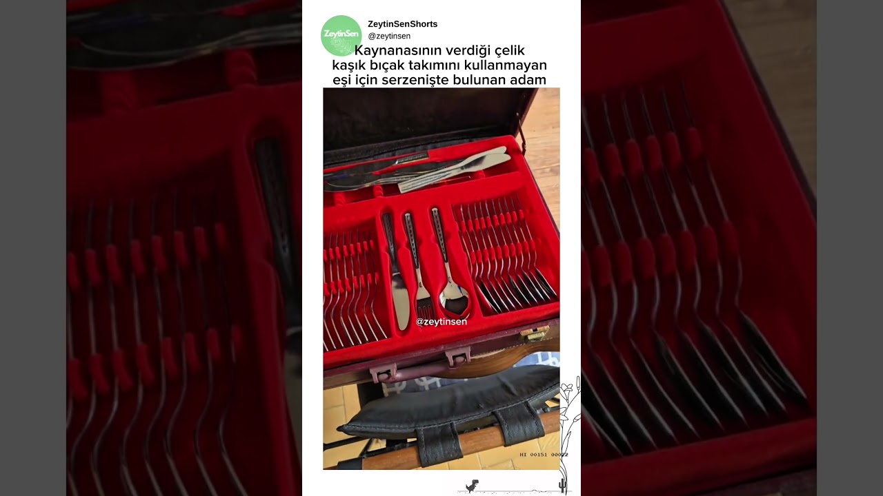 Kaynanasının verdiği çelik çatal bıçak takımını kullanmayan gelin