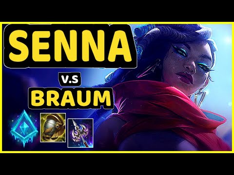 DUMBLEDOGE (SENNA) vs BRAUM - BOTTOM SUPPORT GAMEPLAY - EUW Ranked DIAMOND