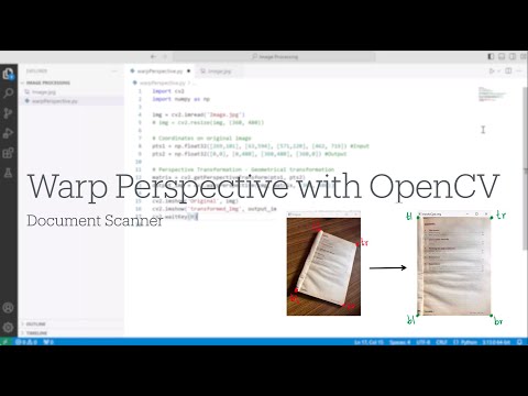 Warp Perspective With Opencv Document Scanner Python Image Processing Tutorial