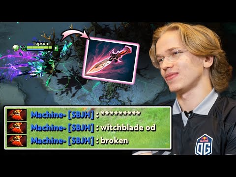 Finding BROKEN ITEMS in 7.28 Update - Topson Outworld Destroyer First build WITCH BLADE DOTA 2