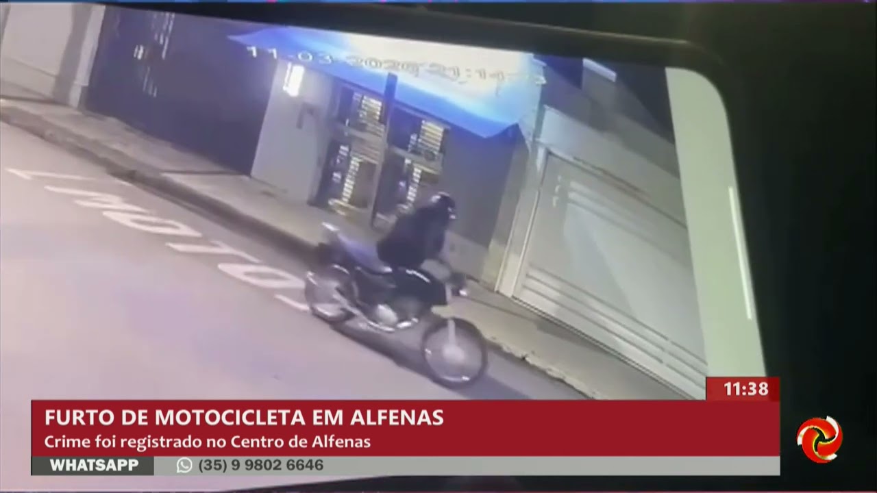 Flagrante: furto de moto em Alfenas