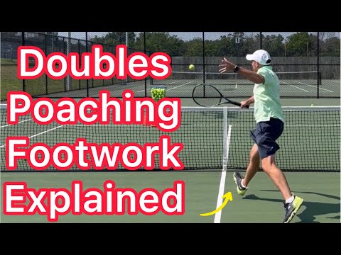 The Correct Footwork To Use When Poaching (Tennis Doubles Footwork & Strategy Explained)