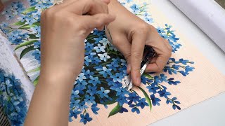 Embroidery by hand for a beautiful embroidery pict