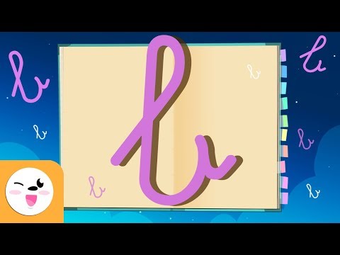 Letra B con caligrafía enlazada - El abecedario para niños