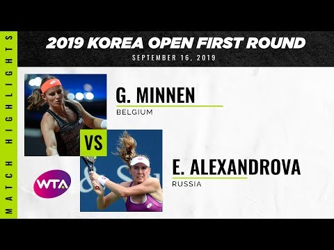 Теннис Greet Minnen vs. Ekaterina Alexandrova | 2019 Korea Open | WTA Highlights